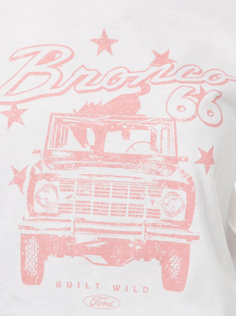 T-shirt a maniche corte con scollo tondo 'Ford' bianco - Kiabi