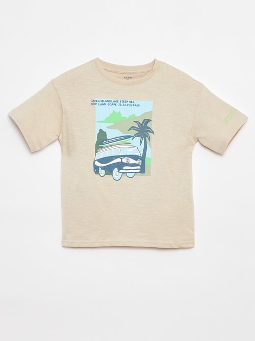 T-shirt a maniche corte con stampa - Kiabi