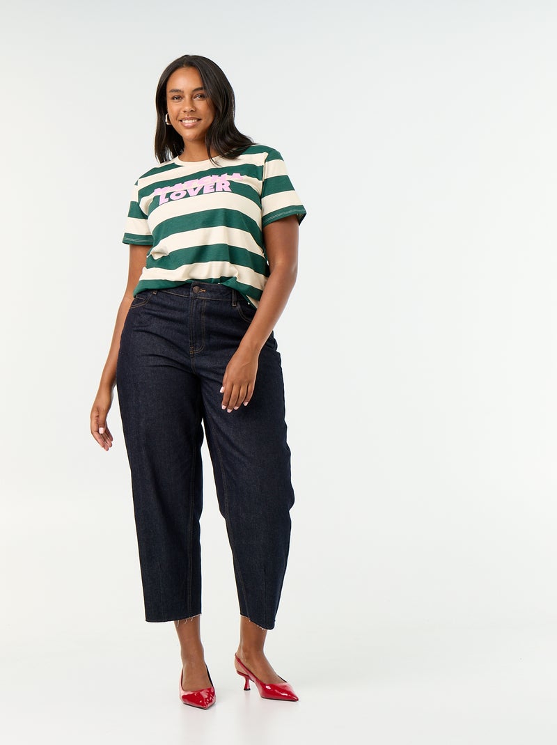 T-shirt a maniche corte con stampa Bianco - Kiabi