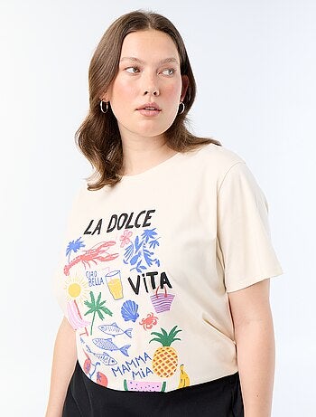 T-shirt a maniche corte con stampa