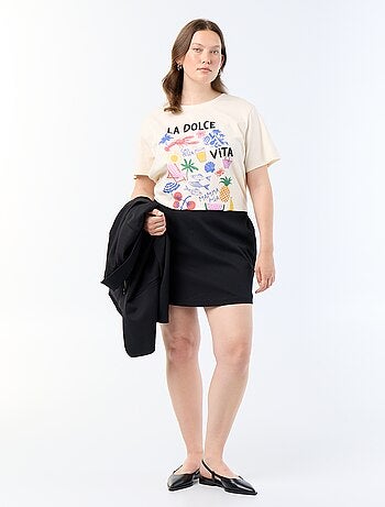 T-shirt a maniche corte con stampa