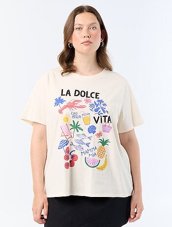 T-shirt a maniche corte con stampa