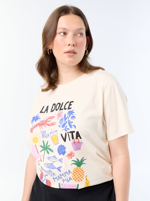 T-shirt a maniche corte con stampa - Kiabi T-shirt a maniche corte con stampa - Kiabi