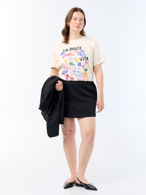 T-shirt a maniche corte con stampa - Kiabi T-shirt a maniche corte con stampa - Kiabi