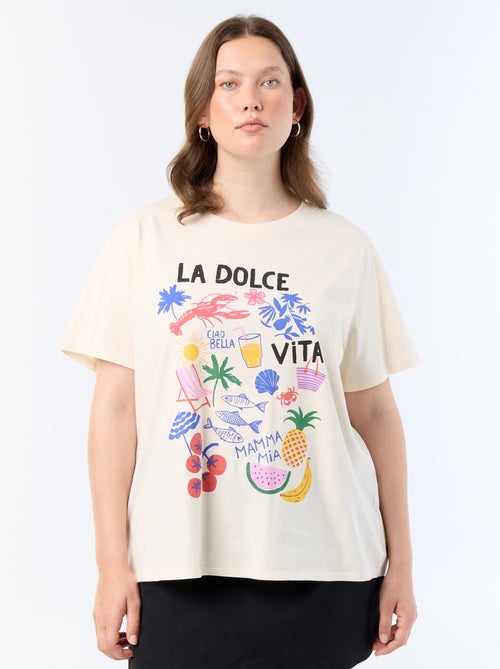 T-shirt a maniche corte con stampa - Kiabi T-shirt a maniche corte con stampa - Kiabi