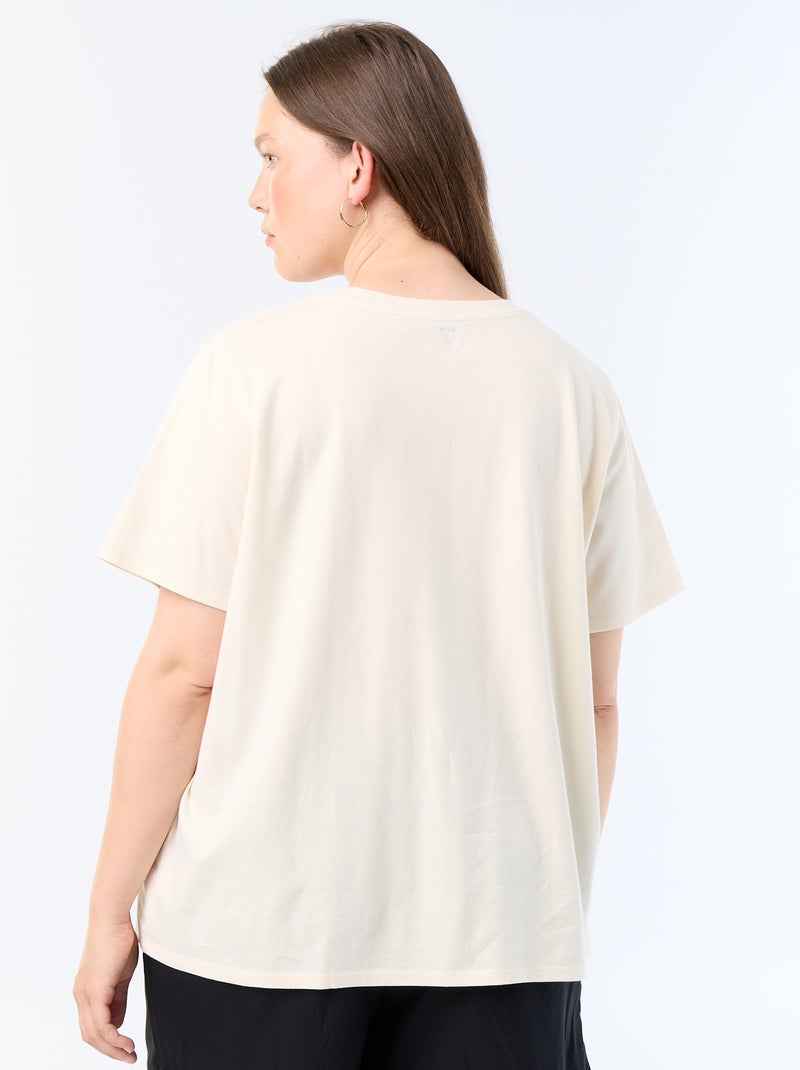T-shirt a maniche corte con stampa Bianco - Kiabi