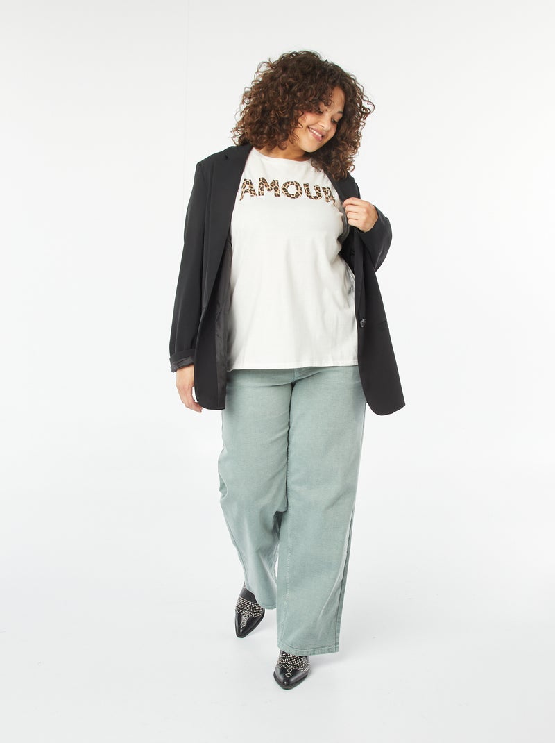 T-shirt a maniche corte con stampa BIANCO - Kiabi