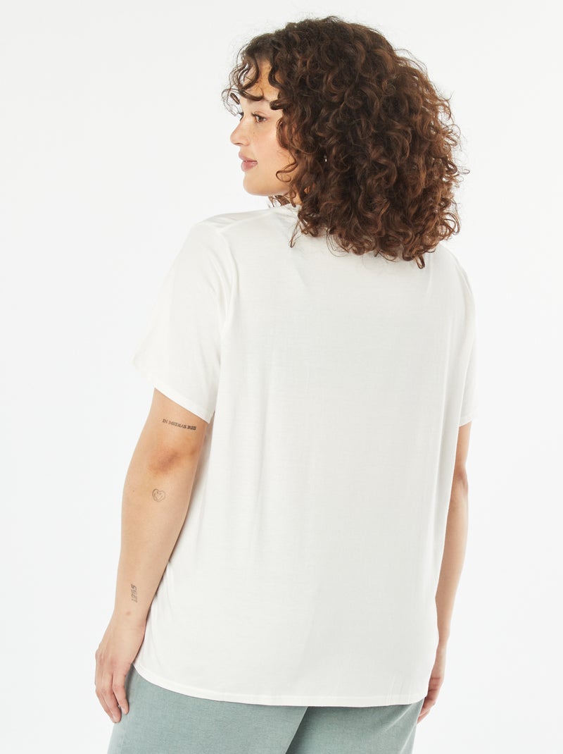 T-shirt a maniche corte con stampa BIANCO - Kiabi