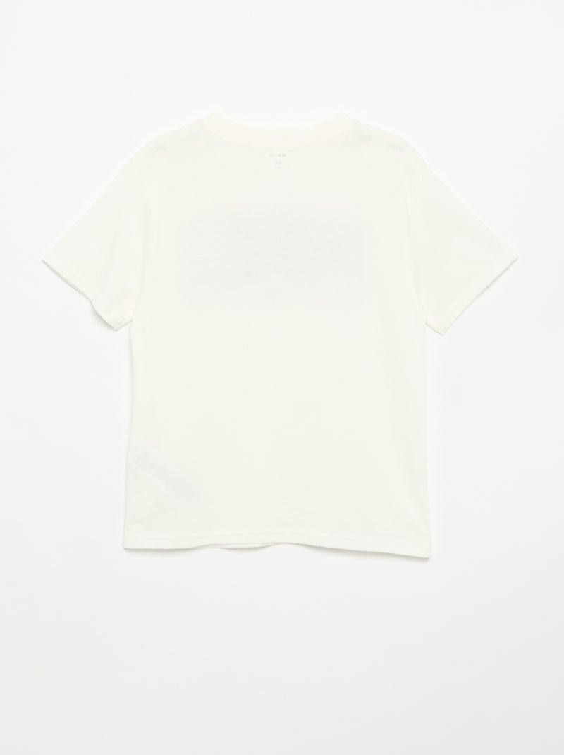 T-shirt a maniche corte con stampa Bianco - Kiabi