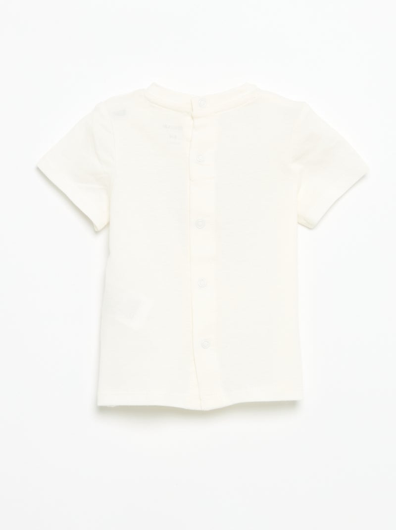 T-shirt a maniche corte con stampa Bianco - Kiabi