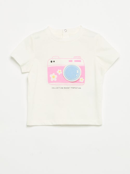 T-shirt a maniche corte con stampa - Kiabi