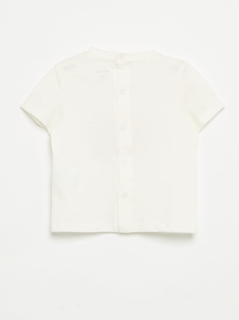 T-shirt a maniche corte con stampa Bianco - Kiabi
