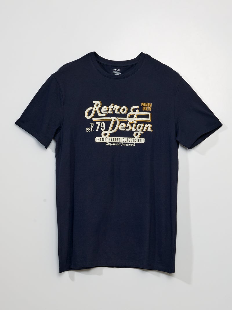 T-shirt a maniche corte con stampa BLU - Kiabi