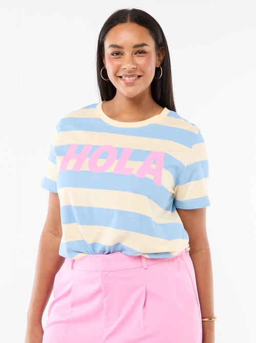 T-shirt a maniche corte con stampa - Kiabi