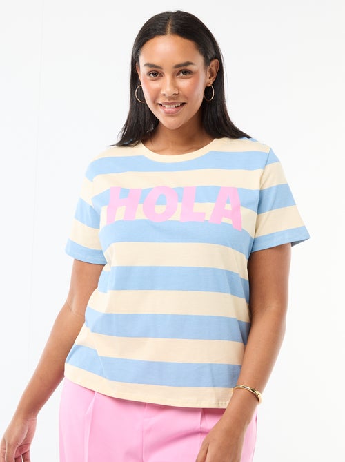 T-shirt a maniche corte con stampa - Kiabi