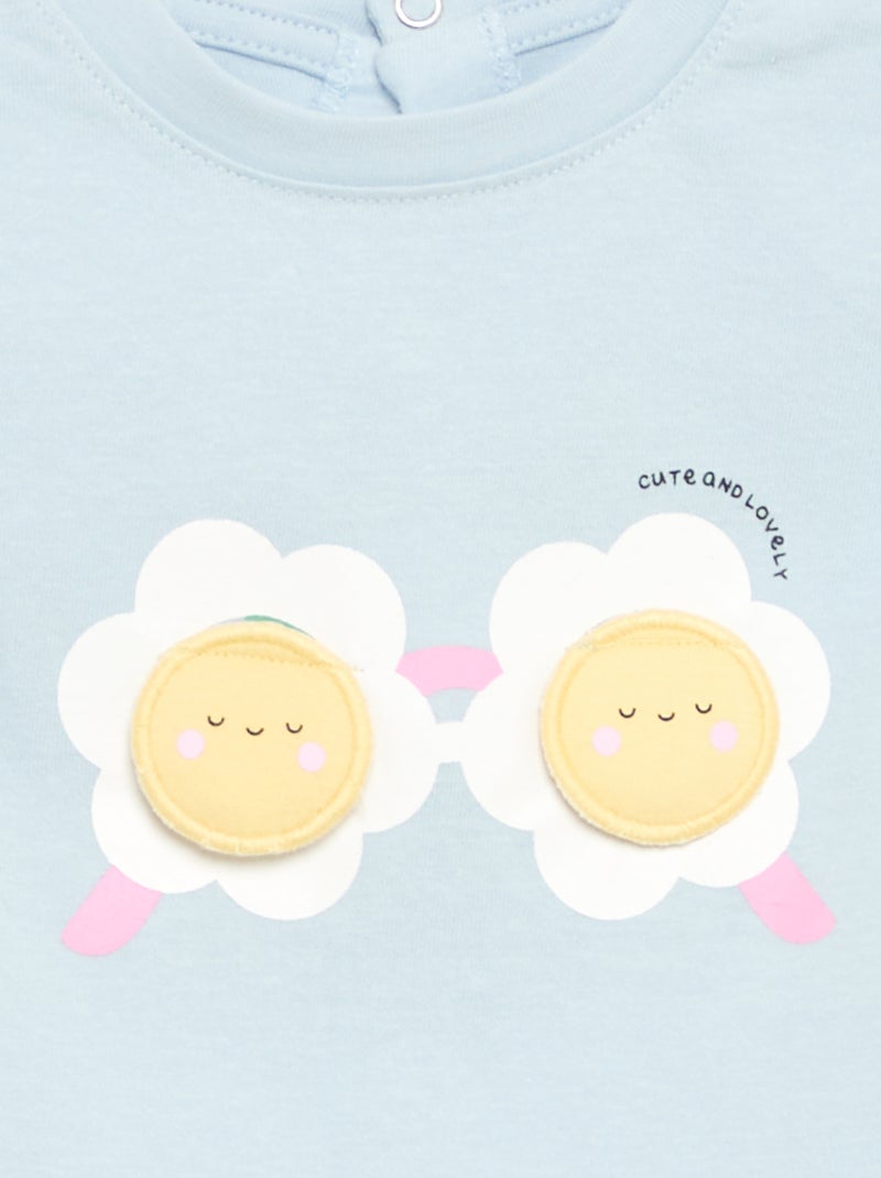 T-shirt a maniche corte con stampa Blu - Kiabi
