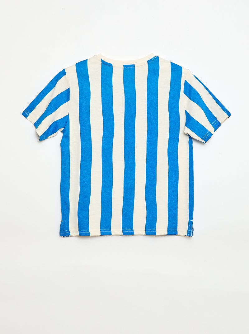 T-shirt a maniche corte con stampa Blu - Kiabi