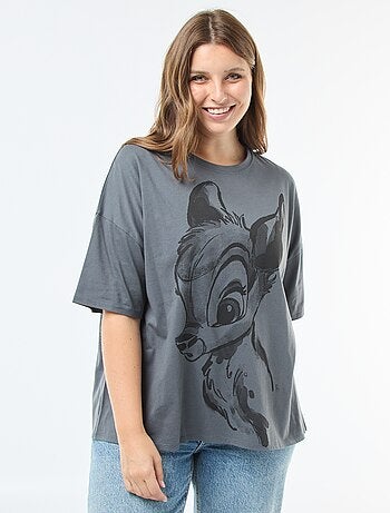 T-shirt a maniche corte con stampa 'Disney' 'Bambi'