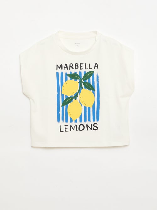 T-shirt a maniche corte con stampa fantasia - Kiabi
