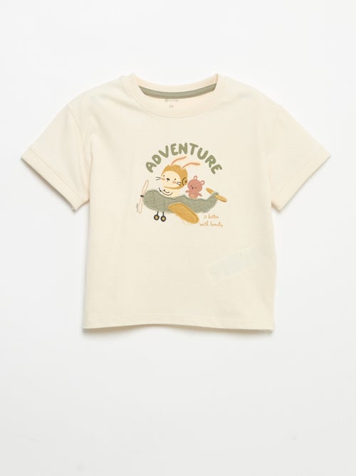 T-shirt a maniche corte con stampa fantasia - Kiabi T-shirt a maniche corte con stampa fantasia - Kiabi