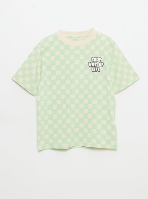 T-shirt a maniche corte con stampa fantasia - Kiabi