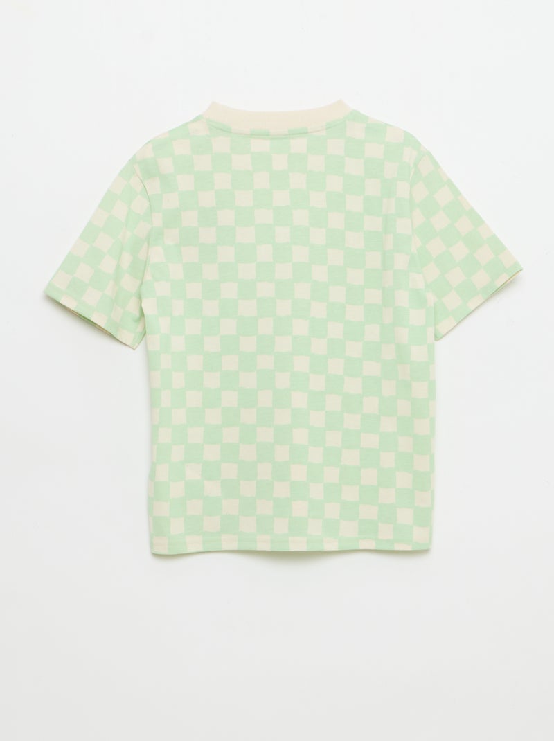 T-shirt a maniche corte con stampa fantasia Verde - Kiabi