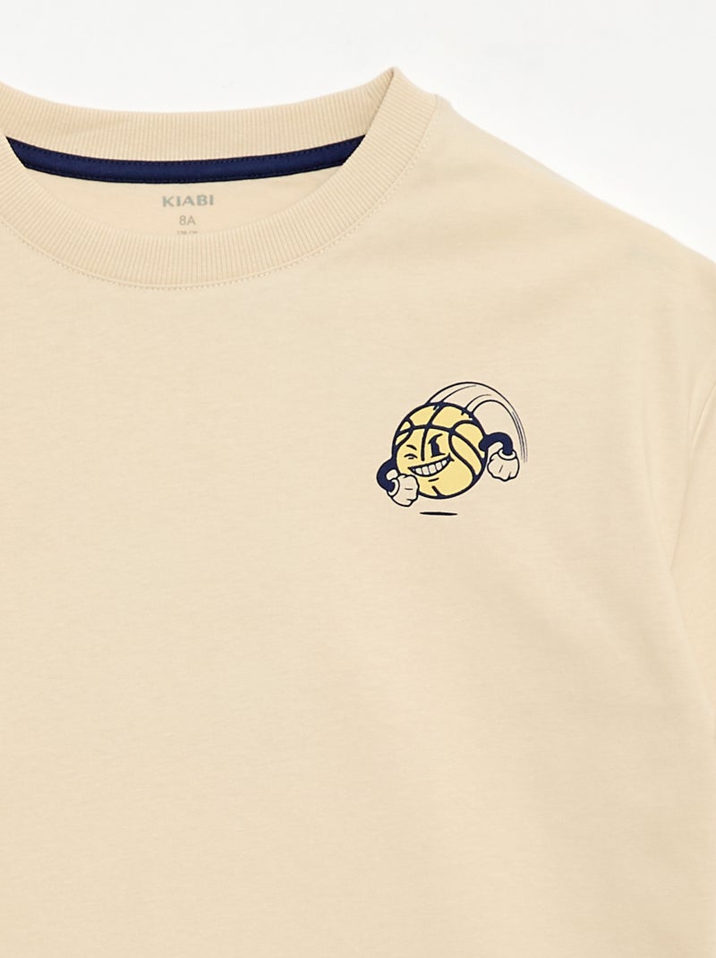 T-shirt a maniche corte con stampa frontale Bianco - Kiabi