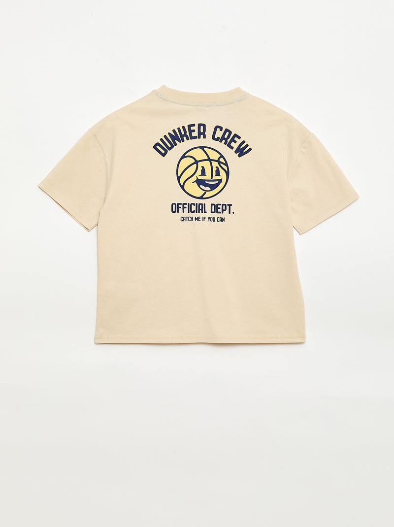 T-shirt a maniche corte con stampa frontale Bianco - Kiabi