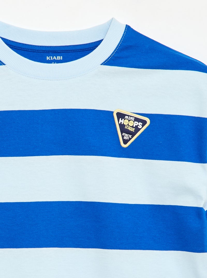 T-shirt a maniche corte con stampa frontale Blu - Kiabi