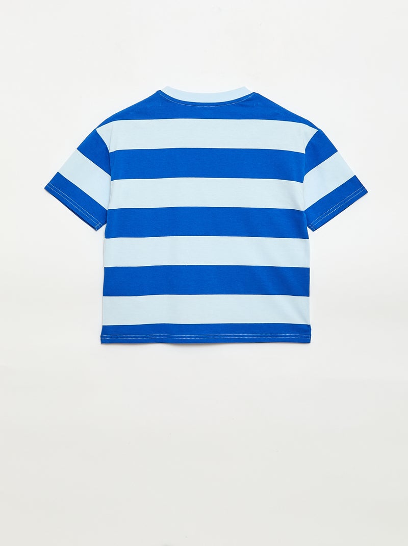 T-shirt a maniche corte con stampa frontale Blu - Kiabi