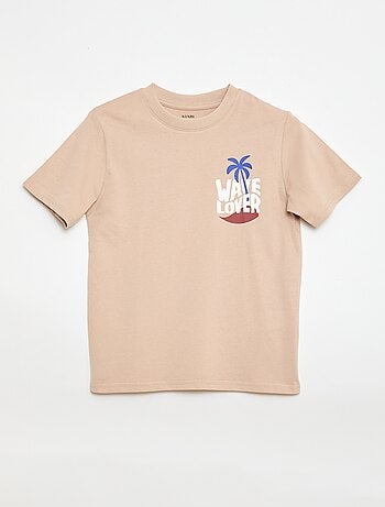 T-shirt a maniche corte con stampa fronte/retro