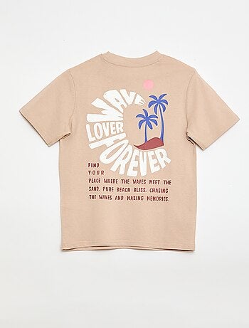 T-shirt a maniche corte con stampa fronte/retro