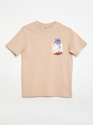 T-shirt a maniche corte con stampa fronte/retro
