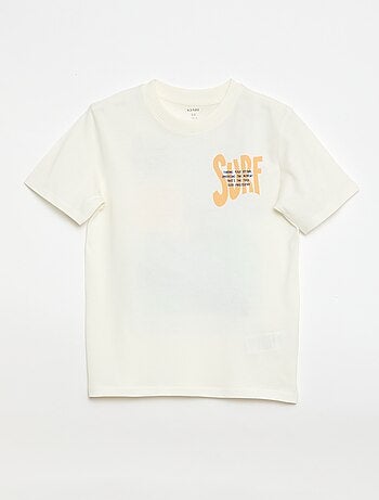 T-shirt a maniche corte con stampa fronte/retro
