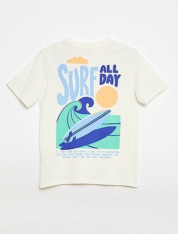 T-shirt a maniche corte con stampa fronte/retro