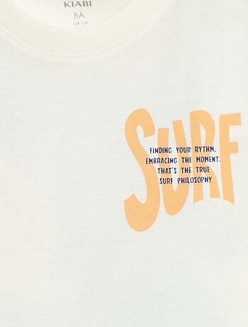 T-shirt a maniche corte con stampa fronte/retro