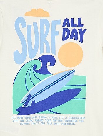 T-shirt a maniche corte con stampa fronte/retro