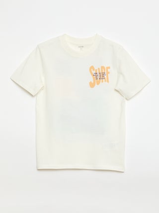 T-shirt a maniche corte con stampa fronte/retro