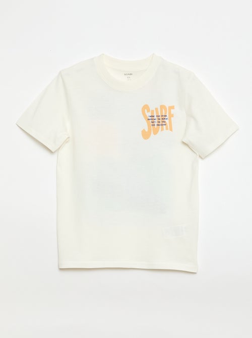 T-shirt a maniche corte con stampa fronte/retro - Kiabi
