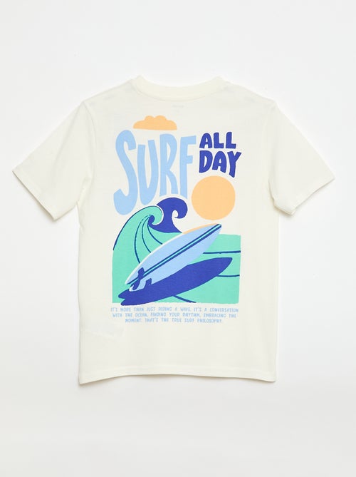 T-shirt a maniche corte con stampa fronte/retro - Kiabi