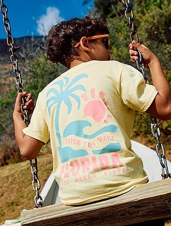 T-shirt a maniche corte con stampa fronte/retro