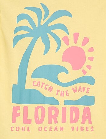 T-shirt a maniche corte con stampa fronte/retro
