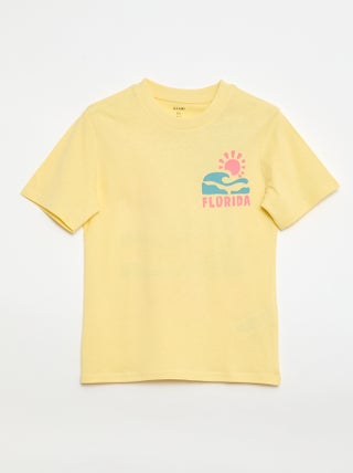 T-shirt a maniche corte con stampa fronte/retro