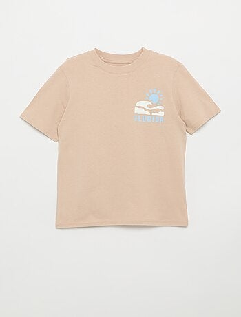 T-shirt a maniche corte con stampa fronte/retro
