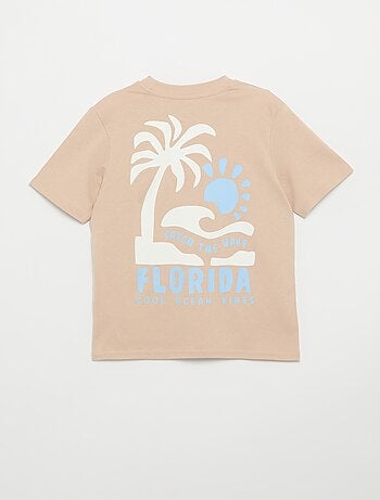 T-shirt a maniche corte con stampa fronte/retro