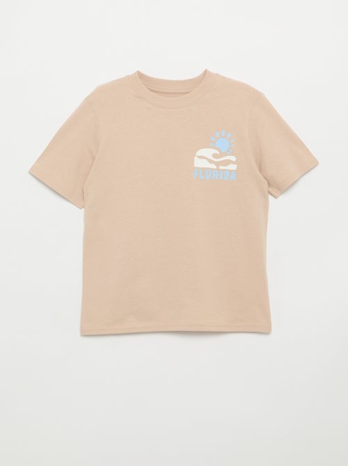 T-shirt a maniche corte con stampa fronte/retro - Kiabi
