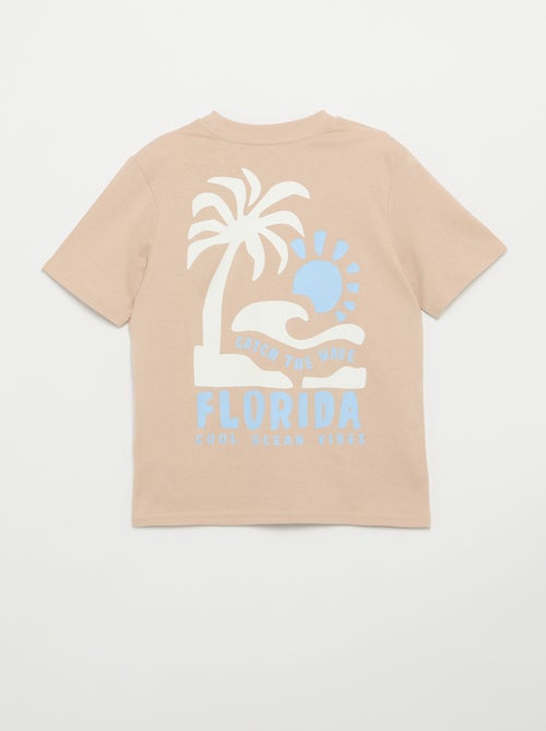 T-shirt a maniche corte con stampa fronte/retro - Kiabi