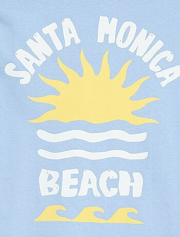 T-shirt a maniche corte con stampa fronte/retro