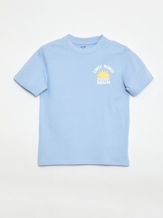 T-shirt a maniche corte con stampa fronte/retro