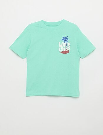 T-shirt a maniche corte con stampa fronte/retro